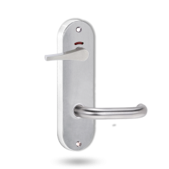 2941 ROUND END PLATE PRIVACY IND DISABLED TURN & 70 LEVER BRIGHT CHROME