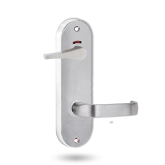 2941 ROUND END PLATE PRIVACY IND DISABLED TURN & 74 LEVER SATIN CHROME