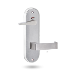 2941 ROUND END PLATE PRIVACY IND DISABLED TURN & 90 LEVER SATIN CHROME