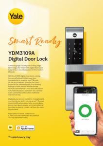 BROCHURE - 3109A DIGITAL DOOR LOCK