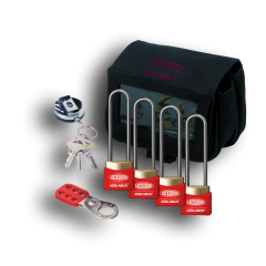 312 PADLOCK SAFETYKIT 4 PADLOCK RED ENGRAVED ONE SIDE KA TP