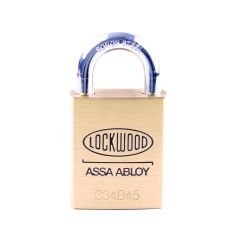 PADLOCK 334 BRASS BODY 45MM BORON SHACKLE 19MM X 8.7MM 6PIN KEY RANDOM - DISPLAY PACK