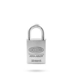 PADLOCK 334 STAINLESS STEEL BODY 45MM STAINLESS STEEL SHACKLE 25MM X 8.7MM 6PIN KEY RANDOM - DISPLAY