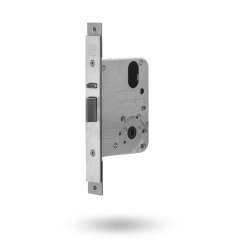 SYNERGY PRIMARY VESTIBULE 60MM MORTISE LOCK WITH ALUMINIUM FIXING SATIN CHROME