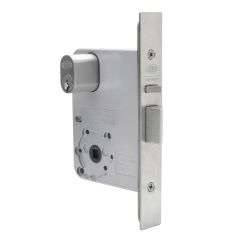 SYNERGY PRIMARY VESTIBULR 60MM MORTISE LOCK 8MM HUBS SATIN CHROME