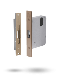 SYNERGY PRIMARY SLIDING DOOR 60MM MORTISE LOCK WITH LATCHING STK OIL RUBBED BRONZE