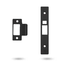 FINISH CONVERSION KIT -STRIKE AND SQUARE END FACE PLATE WITH SCREW ELECTRO BLACK ACE