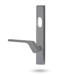 EXT SQ END PLATE - CYLINDER AND LEVER 41 SATIN CHROME