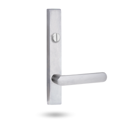 EXT SQ END PLATE - EMERGENCY TURN AND LEVER 106 SATIN CHROME
