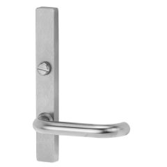 EXT SQ END PLATE - EMERGENCY TURN AND LEVER 70 SATIN CHROME