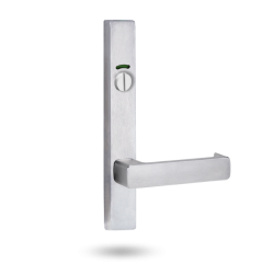 EXT SQ END PLATE - PRIVACY INDICATING EMERGENCY TURN AND LEVER 76 SATIN CHROME