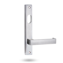 INT SQ END PLATE - CYLINDER AND LEVER 111 SATIN CHROME