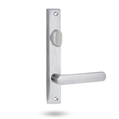 INT SQ END PLATE - STD OVAL TURN AND LEVER 106 SATIN CHROME