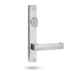 INT SQ END PLATE - STD OVAL TURN AND LEVER 111 SATIN CHROME
