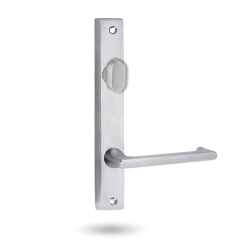 INT SQ END PLATE - STD OVAL TURN AND LEVER 118 SATIN CHROME