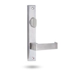 INT SQ END PLATE - STD OVAL TURN AND LEVER 90 SATIN CHROME