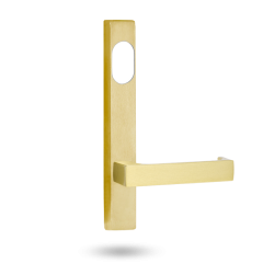 EXT SQ END PLATE - CYLINDER AND LEVER 112 AGED BRASS