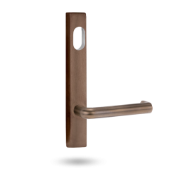EXT SQ END PLATE - CYLINDER AND LEVER 144 ARCHITECTURAL BRONZE