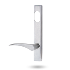 EXT SQ END PLATE - CYLINDER AND LEVER 153 SATIN CHROME