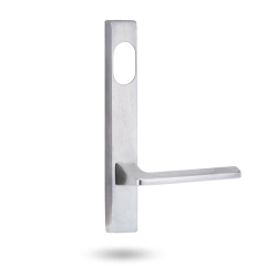 EXT SQ END PLATE - CYLINDER AND LEVER 178 SATIN CHROME
