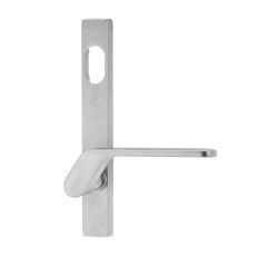 EXT SQ END PLATE - CYLINDER AND LEVER 41 SATIN CHROME