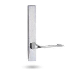EXT SQ END PLATE - LEVER 124 ONLY SATIN CHROME