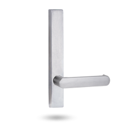 EXT SQ END PLATE - FIXED LEVER 166 ONLY SATIN CHROME