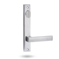 INT SQ END PLATE - STD OVAL TURN AND LEVER 101 SATIN CHROME