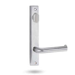 INT SQ END PLATE - STD OVAL TURN AND LEVER 102 SATIN CHROME