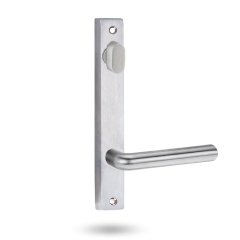 INT SQ END PLATE - STD OVAL TURN AND LEVER 104 SATIN CHROME