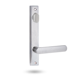 INT SQ END PLATE - STD OVAL TURN AND LEVER 106 SATIN CHROME