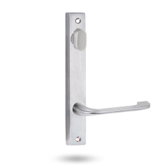INT SQ END PLATE - STD OVAL TURN AND LEVER 115 SATIN CHROME