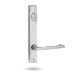 INT SQ END PLATE - STD OVAL TURN AND LEVER 118 SATIN CHROME