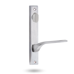 INT SQ END PLATE - STD OVAL TURN AND LEVER 122 SATIN CHROME
