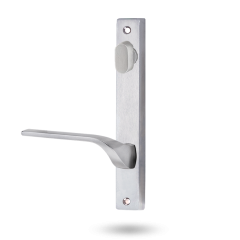INT SQ END PLATE - STD OVAL TURN AND LEVER 122 SATIN CHROME