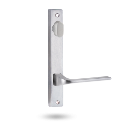 INT SQ END PLATE - STD OVAL TURN AND LEVER 123 SATIN CHROME