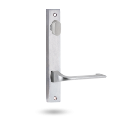 INT SQ END PLATE - STD OVAL TURN AND LEVER 124 SATIN CHROME
