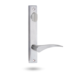 INT SQ END PLATE - STD OVAL TURN AND LEVER 153 SATIN CHROME
