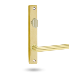 INT SQ END PLATE - STD OVAL TURN AND LEVER 155 SATIN BRASS