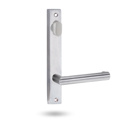 INT SQ END PLATE - STD OVAL TURN AND LEVER 155 SATIN CHROME