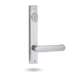 INT SQ END PLATE - STD OVAL TURN AND LEVER 166 SATIN CHROME