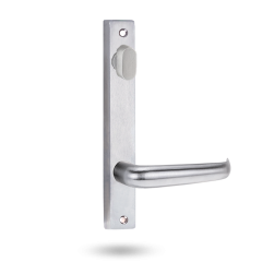 INT SQ END PLATE - STD OVAL TURN AND LEVER 180 SATIN CHROME