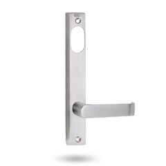 INT SQ END PLATE - CYLINDER, LED LENS INDICATOR AND LEVER 59 SATIN CHROME