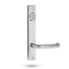 INT SQ END PLATE - PRIVACY INDICATING STD OVAL TURN AND LEVER 70 SATIN CHROME