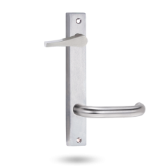 INT SQ END PLATE - ACCESSIBLE TURN AND LEVER 70 SATIN CHROME