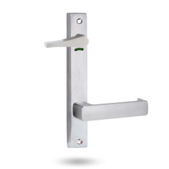 INT SQ END PLATE - PRIVACY INDICATING ACCESSIBLE TURN AND LEVER 76 SATIN CHROME