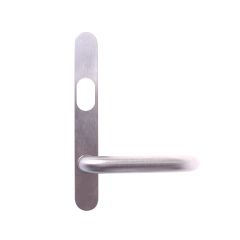 EXT RND END PLATE - CYLINDER AND LEVER 70 SATIN CHROME