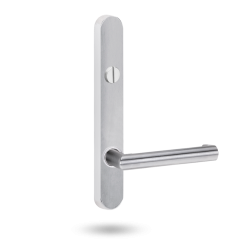 EXT RND END PLATE - EMERGENCY TURN AND LEVER 155 SATIN CHROME