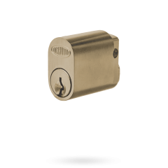 LOCKWOOD C4 570 AUSTRALIAN OVAL CYLINDER WITH X CAM 5KD UNLAQUARED POLISHED BRASS