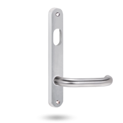 INT RND END PLATE - CYLINDER AND LEVER 70 SATIN CHROME